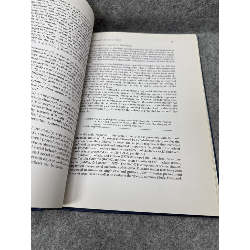Social Skills Assessment and Training with Children: An Empirically Based Handbo