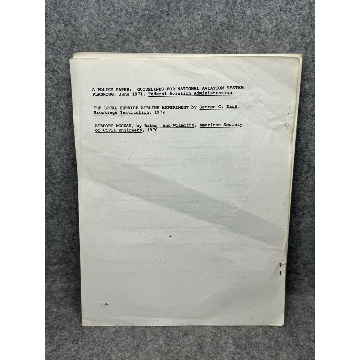 Government and Aviation T.C. Clay Embry-Riddle AS-303 Sixth Edition 1979