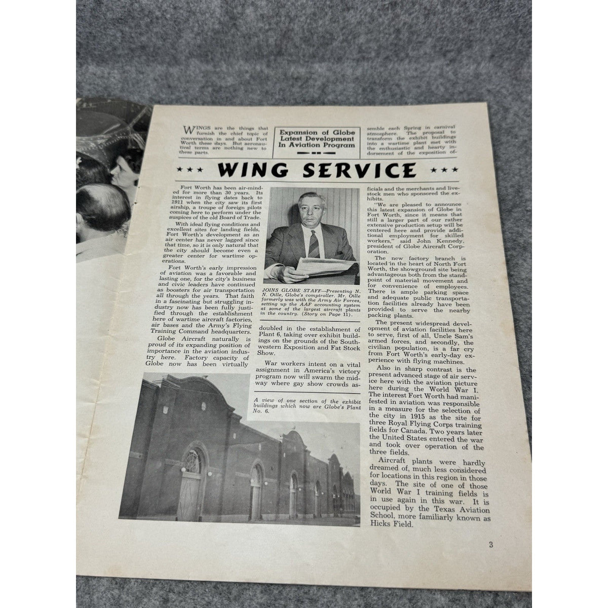 1942 Globe Beam WWII Aircraft Magazine Fort Worth Texas September