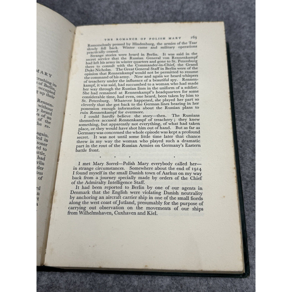 Steinhauer The Kaiser’s Master Spy 1930 1st Edition WWI Espionage Illustrated