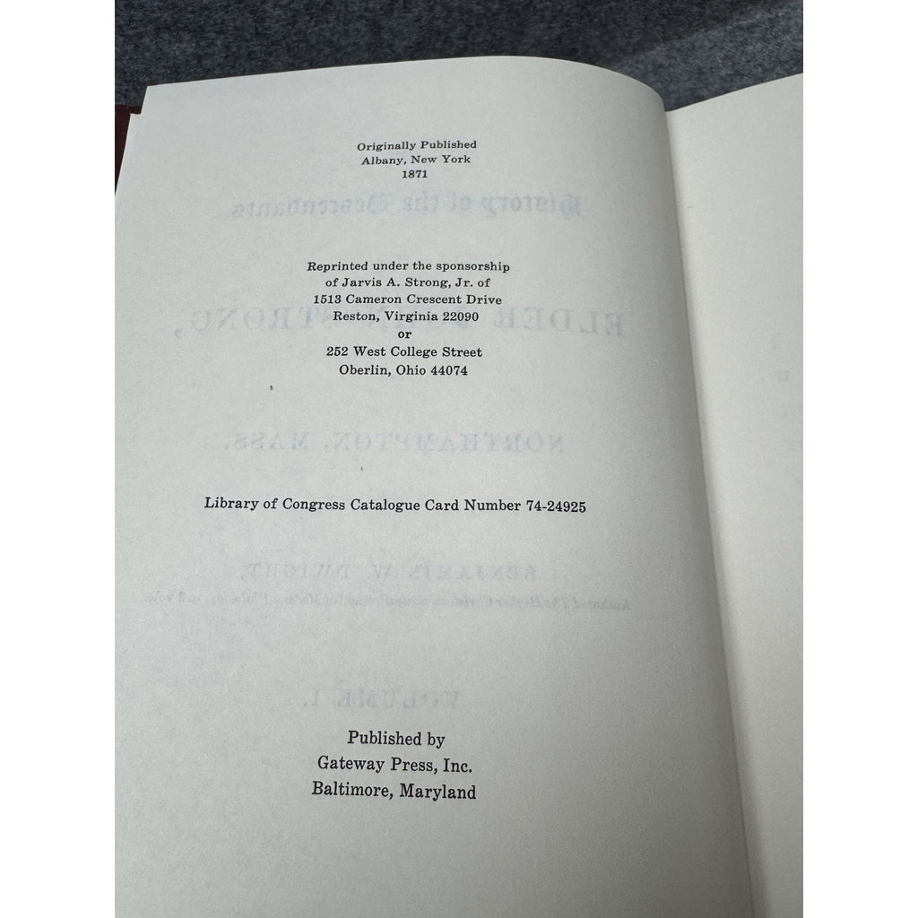 Dwight Strong Family History 1984 2 Vol + 1989 Jedediah Update Genealogy