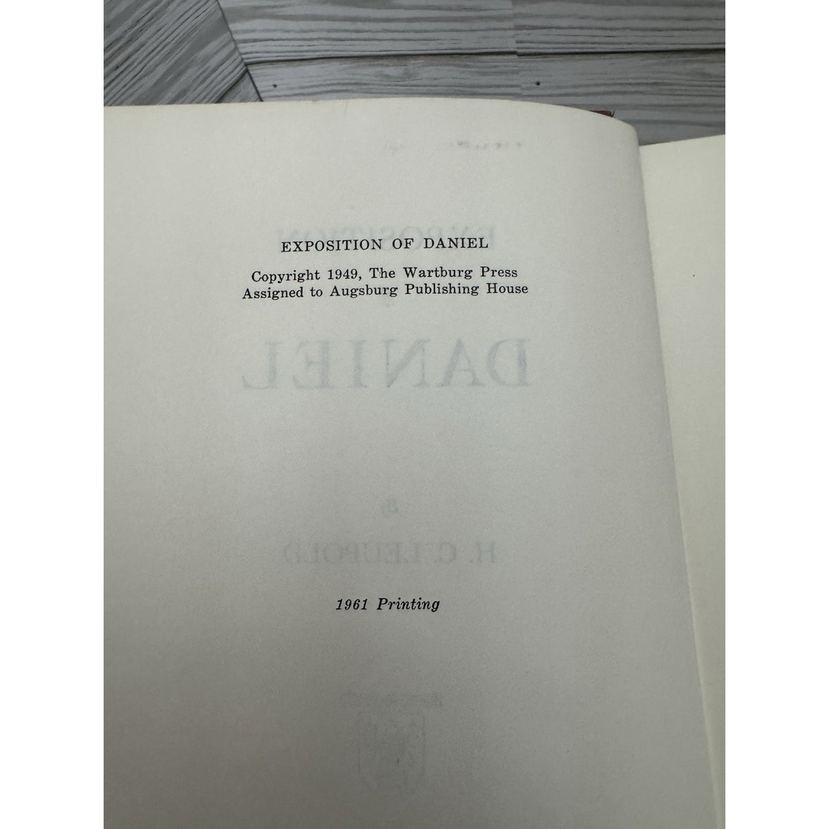 Exposition of Daniel H C Leupold 1961 HC Augsburg