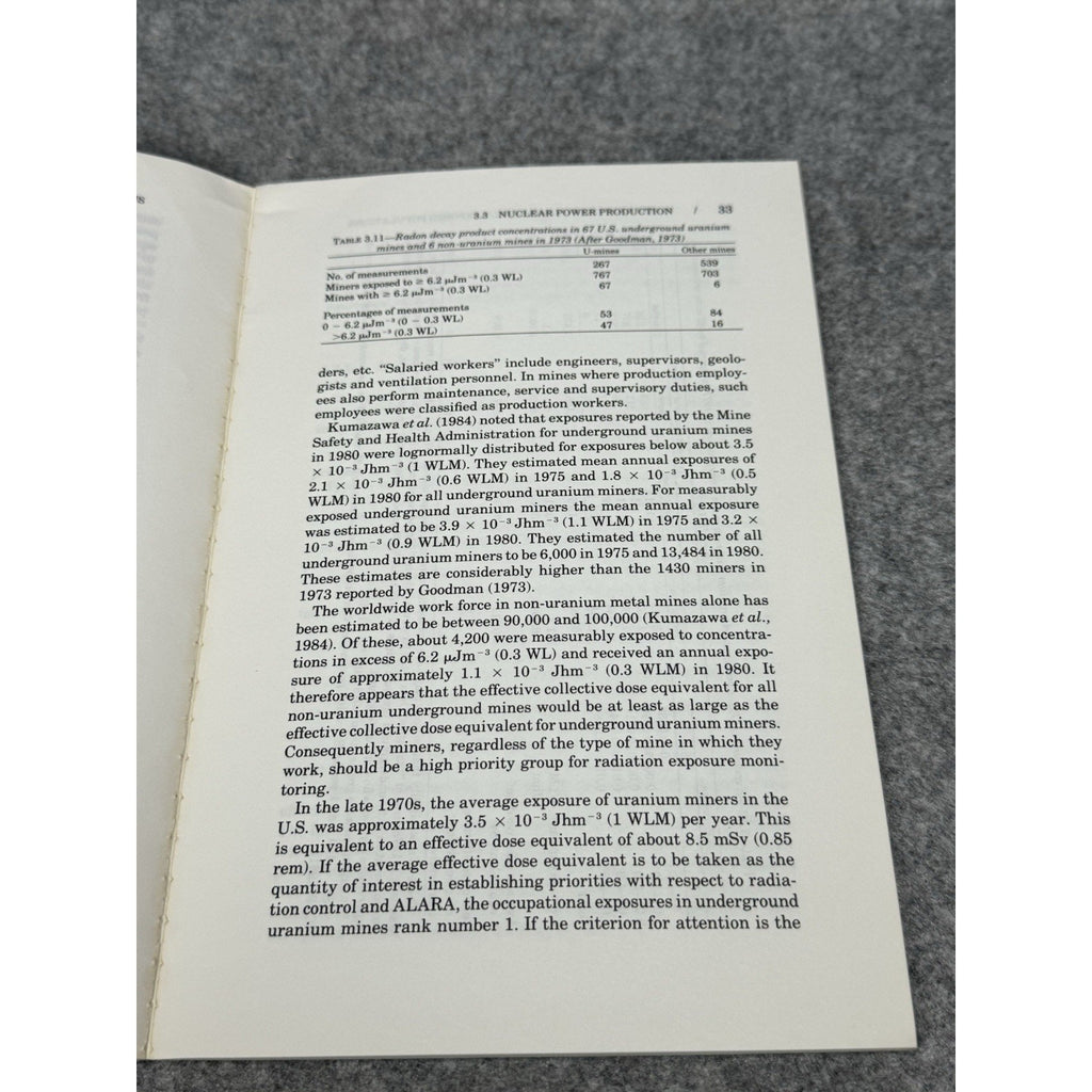 1989 Exposure U.S. Population Occupational Radiation NCRP Report No. 101