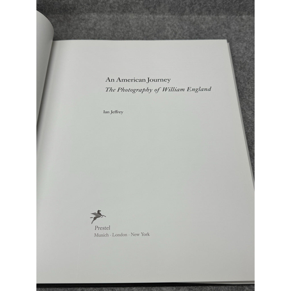 An American Journey Photography of William England Ian Jeffrey 1999 HC DJ