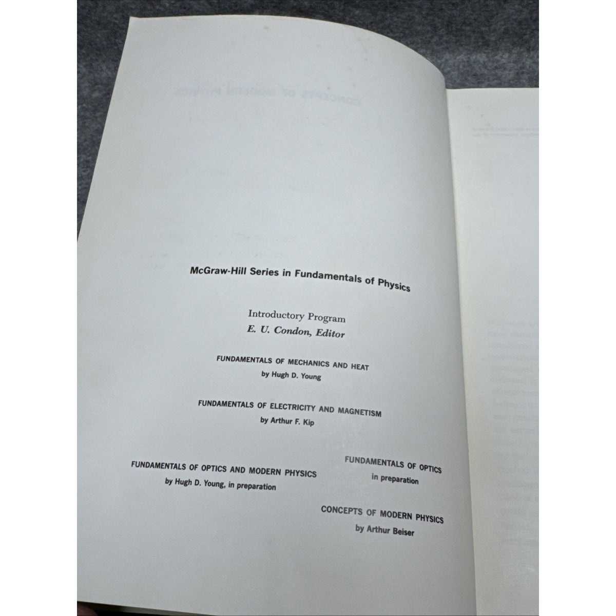 Concepts Of Modern Physics Revised Edition by Arthur Beiser - 1967 McGraw Hill