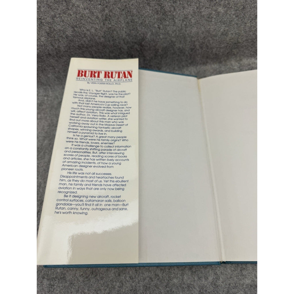 Burt Rutan Reinventing the Airplane 1991 1st Printing HC DJ Aviation