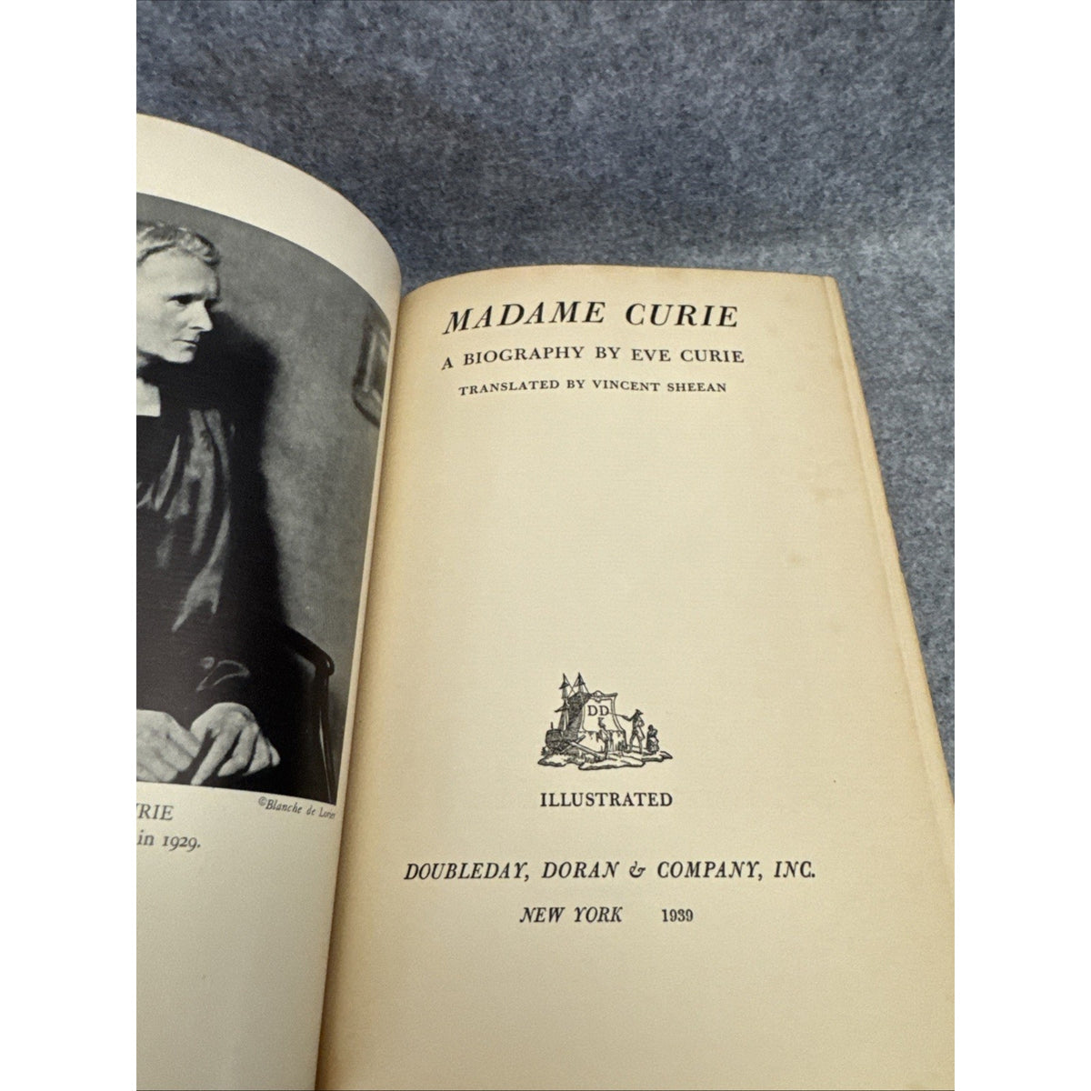 Madam Curie: A Biography by Eve Curie (1939, Hardcover) Vintage