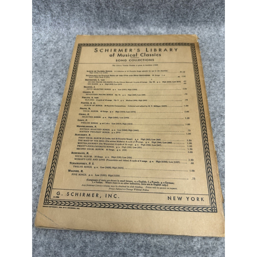 Anthology of Sacred Song Alto G Schirmer Antique Sheet Music 1901
