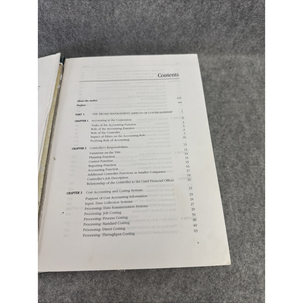 Controllership The Work of the Managerial Accountant 8th edition Hardcover