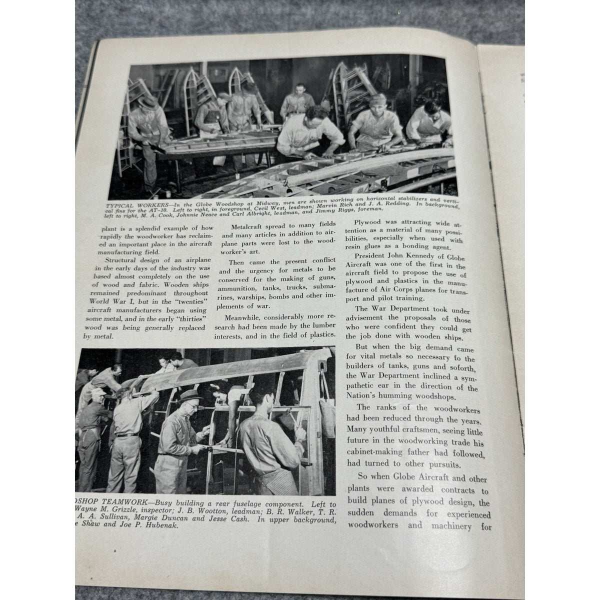 1943 Globe Beam WWII Aircraft Magazine AT-10 Fort Worth Texas March April