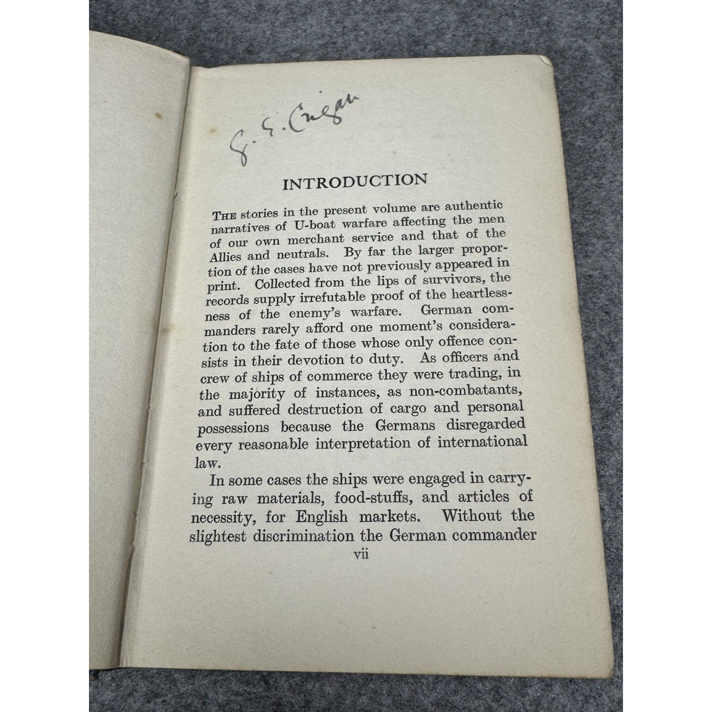 U-Boat Devilry Charles Bateman 1918 1st Ed WWI Submarine Survivor Accounts