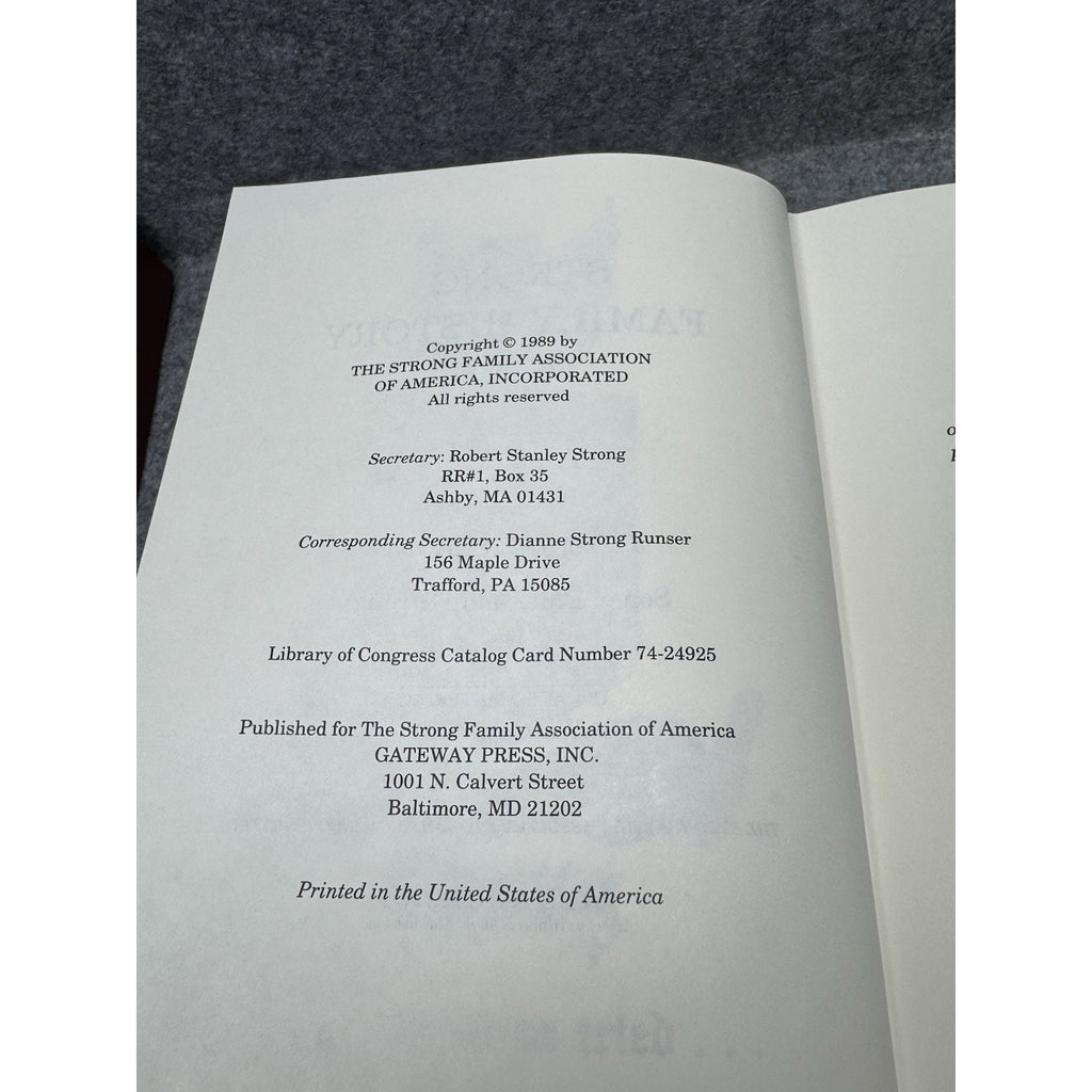 Dwight Strong Family History 1984 2 Vol + 1989 Jedediah Update Genealogy