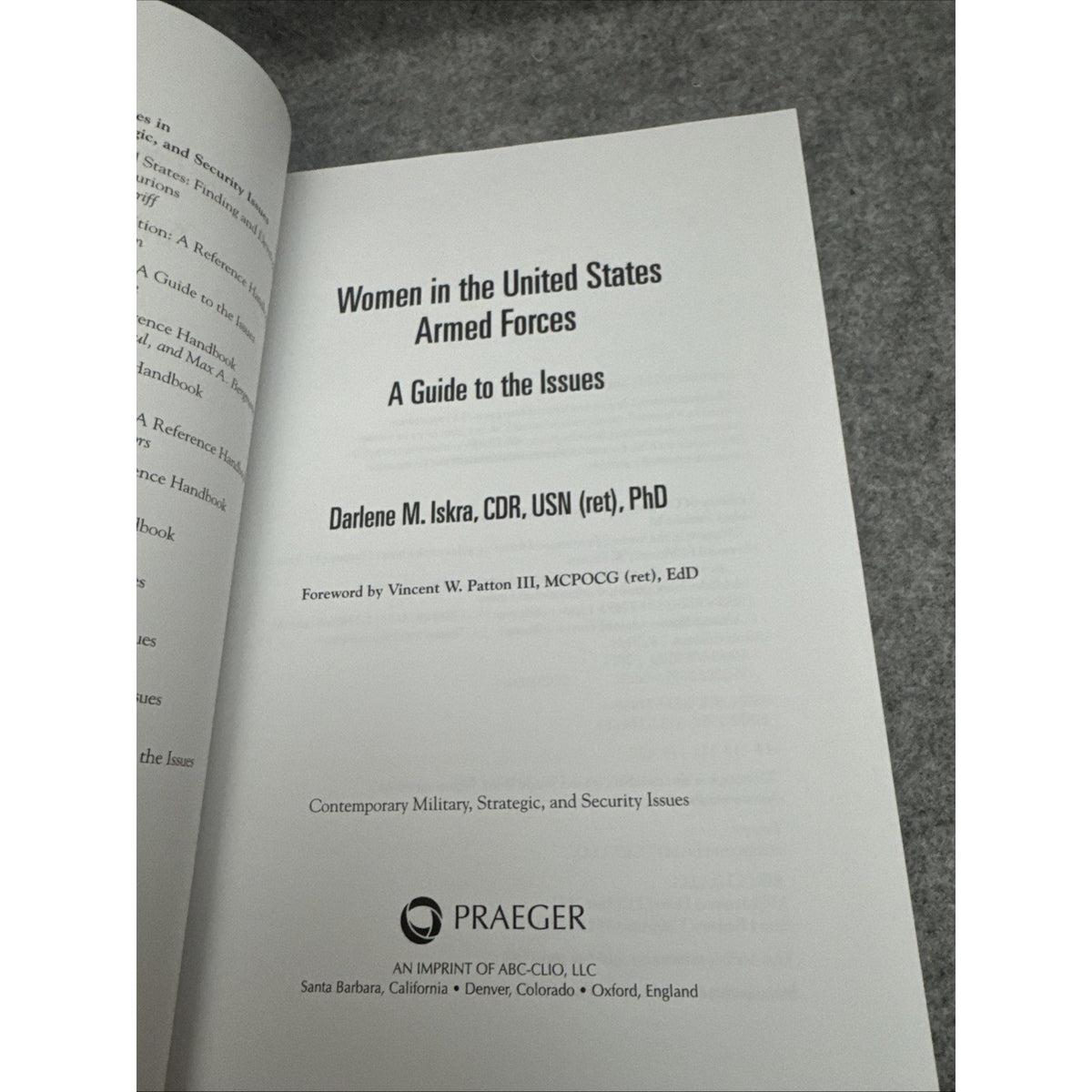 Women in the United States Armed Forces : A Guide to the Issues H