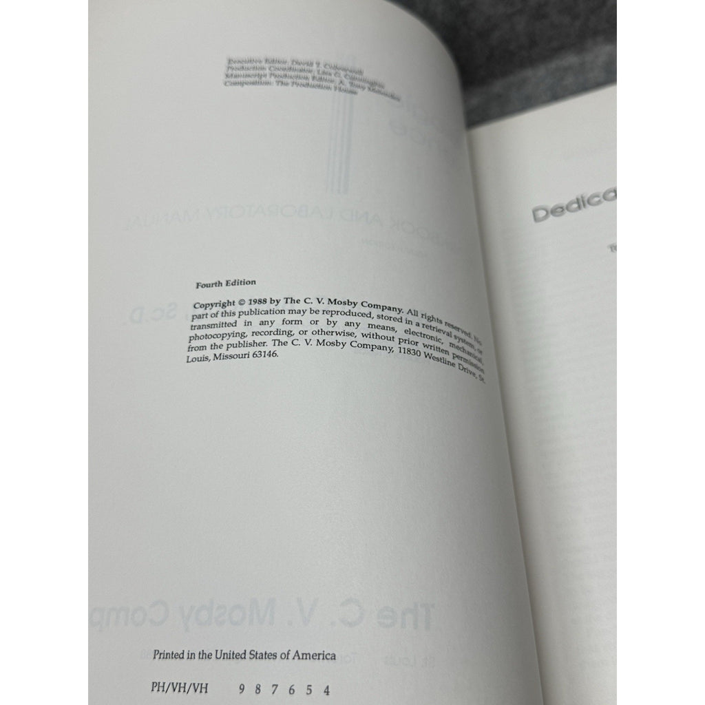Radiologic Science Workbook Laboratory Manual 4th Ed Bushong 1988 X-Ray