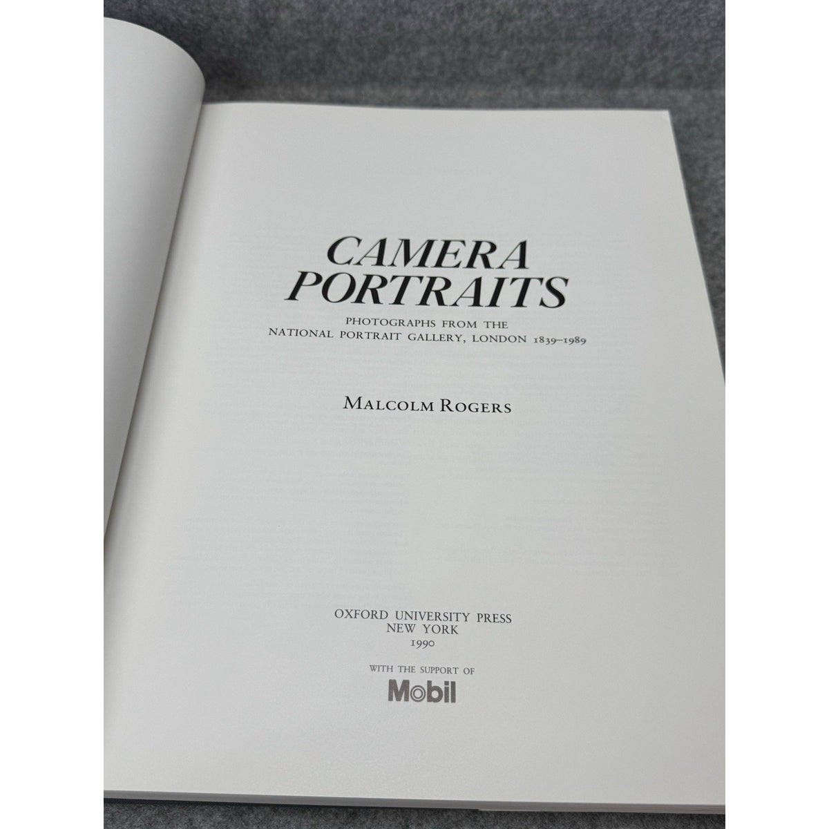1989 Camera Portraits Malcolm Rogers National Portrait Gallery Hardcover DJ