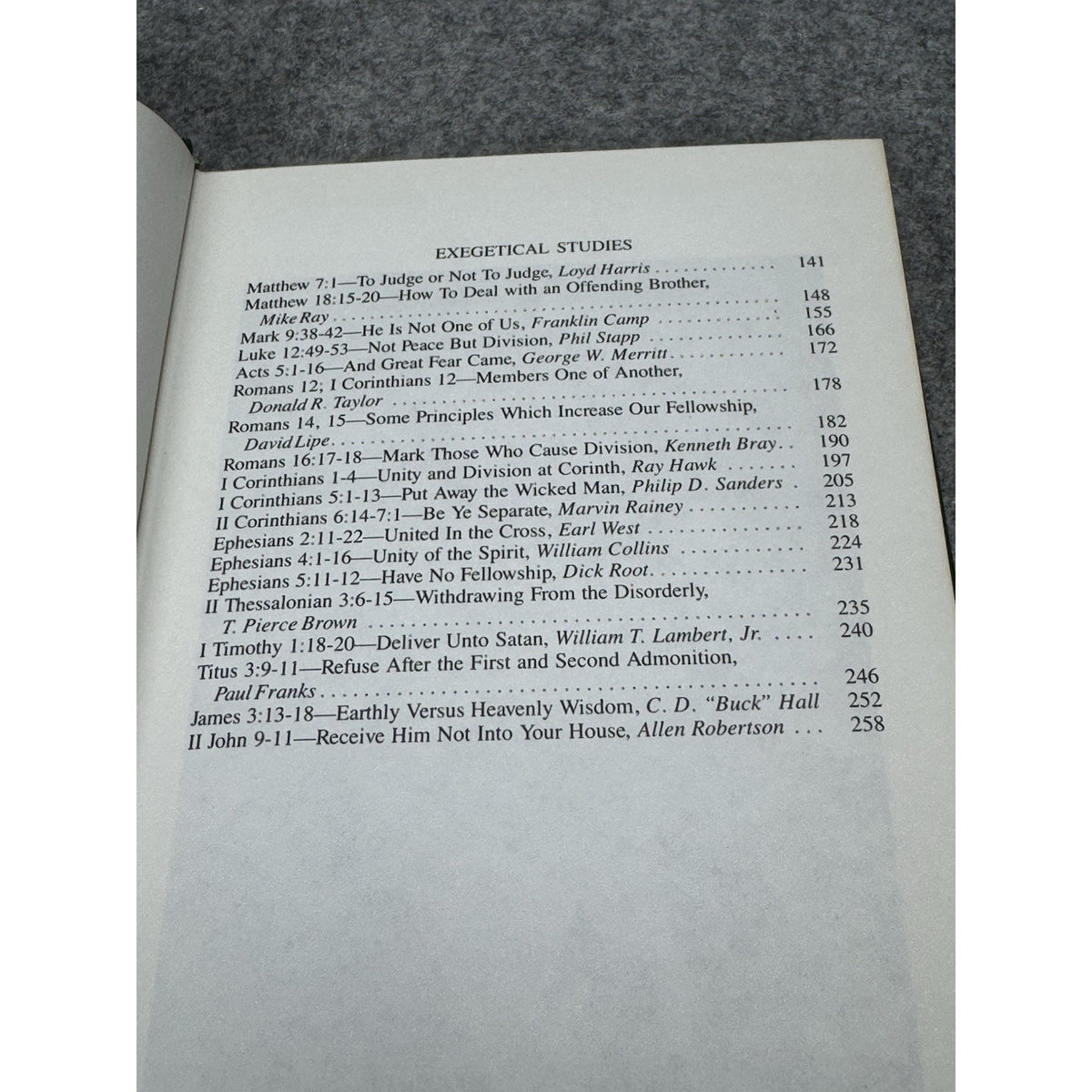 Biblical Doctrine of Fellowship Magnolia Bible College 1985 Lectures Church