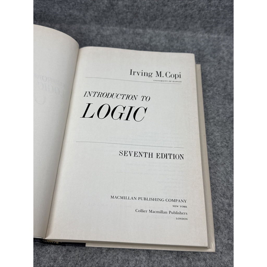 Introduction to Logic by Irving M. Copi (1986, Hardcover)