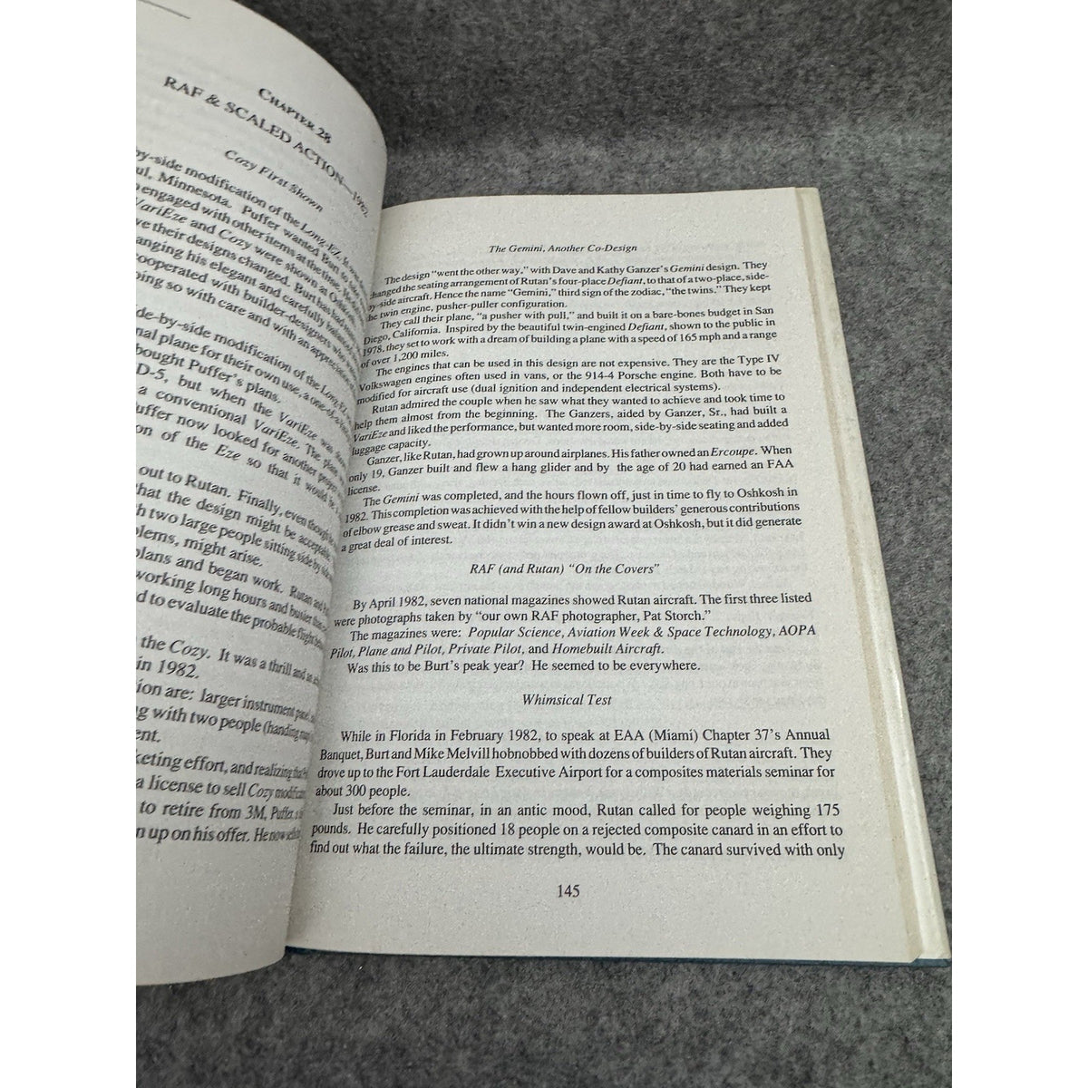 Burt Rutan Reinventing the Airplane 1991 1st Printing HC DJ Aviation