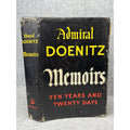 Karl Doenitz Signed Memoirs 1959 First American Edition Review Copy WWII DJ
