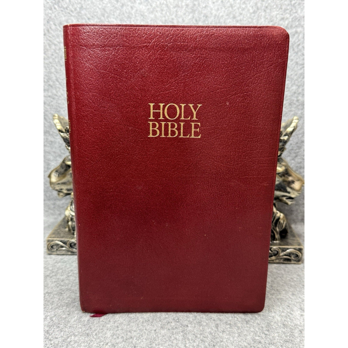 1993 King James Study Bible KJV Genuine Bonded Leather Red Indexed
