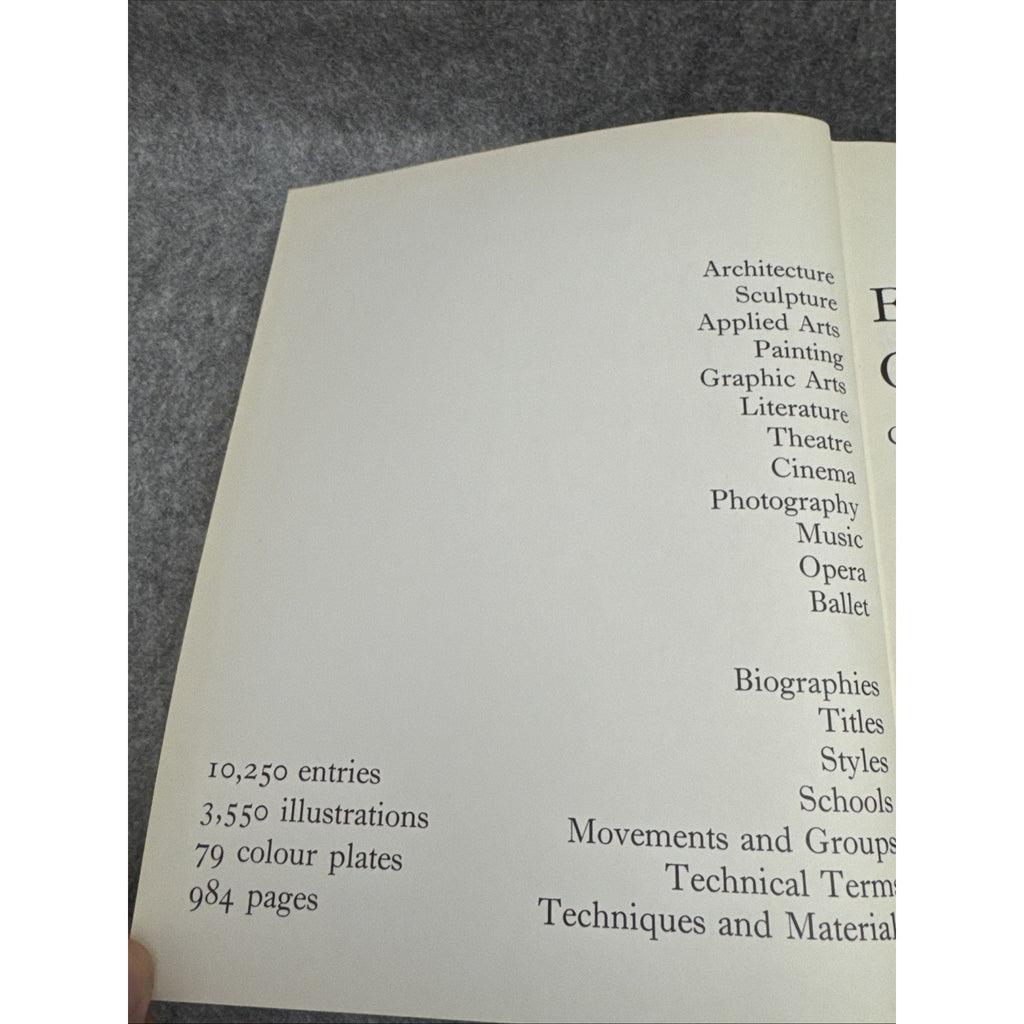 Encyclopedia Of The Arts by Herbert Read 1966 Hardcover