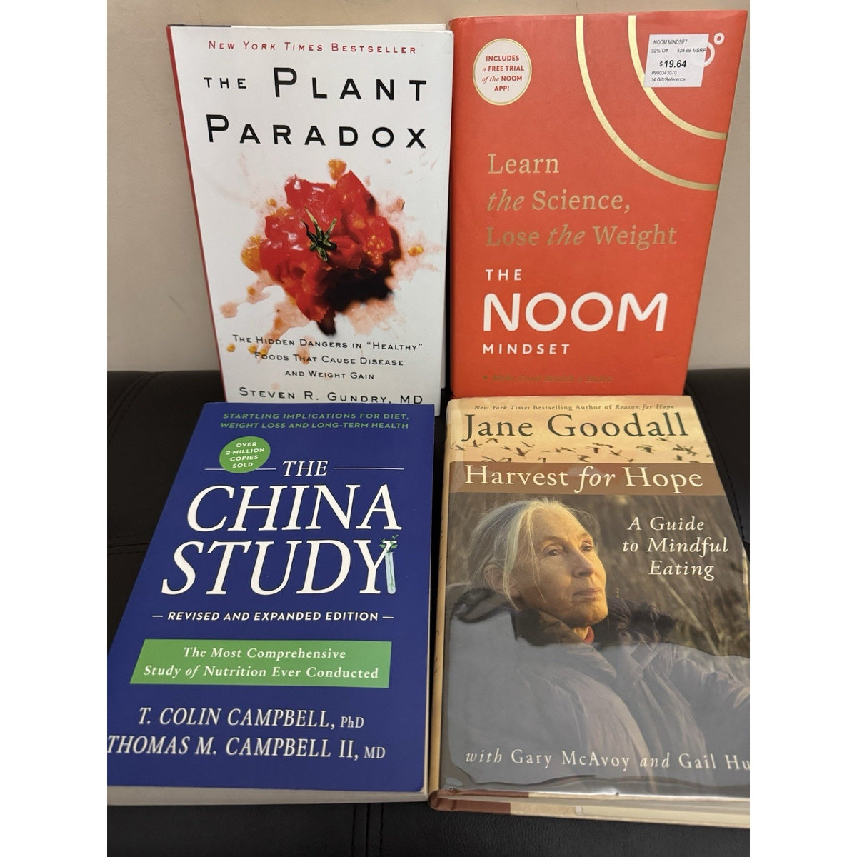Health & Nutrition Book Lot 4 China Study Noom Plant Paradox Goodall