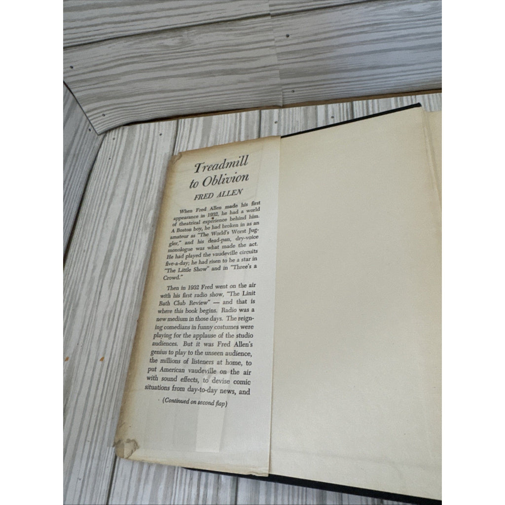 Treadmill to Oblivion by Fred Allen 1954 First Edition Hardcover Book Rare