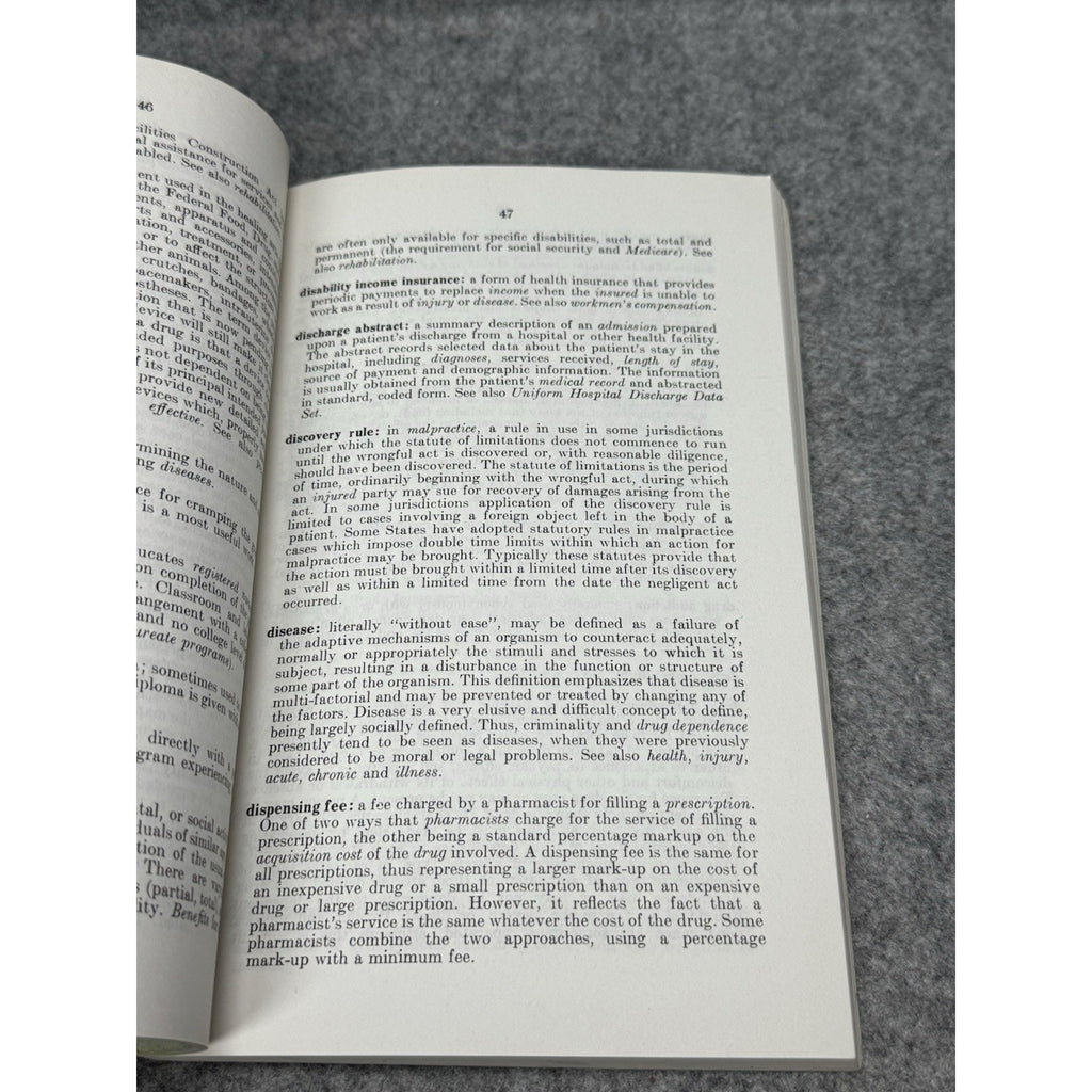 A Discursive Dictionary of Health Care 1976 US Congress Committee Print