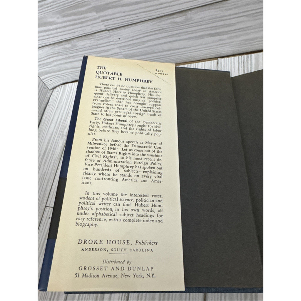 The Quotable Hubert Humphrey First Printing 1967 HC