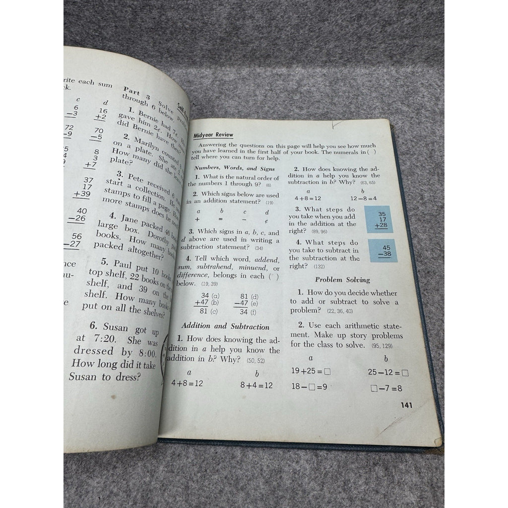 1963 Arithmetic 3 Laidlaw Brothers Hardcover Vintage Math Textbook