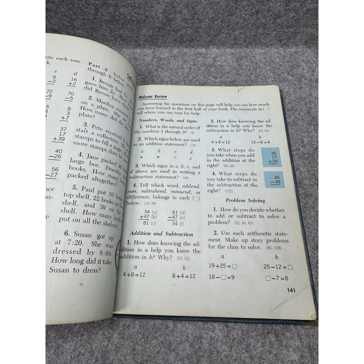 1963 Arithmetic 3 Laidlaw Brothers Hardcover Vintage Math Textbook