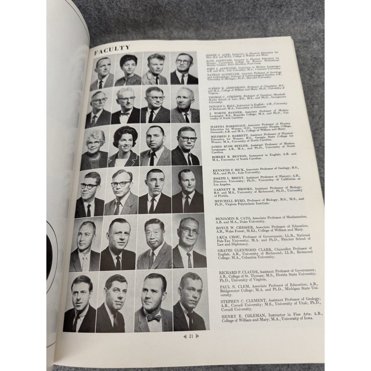 1965 Colonial Echo William & Mary College Yearbook Williamsburg VA HC