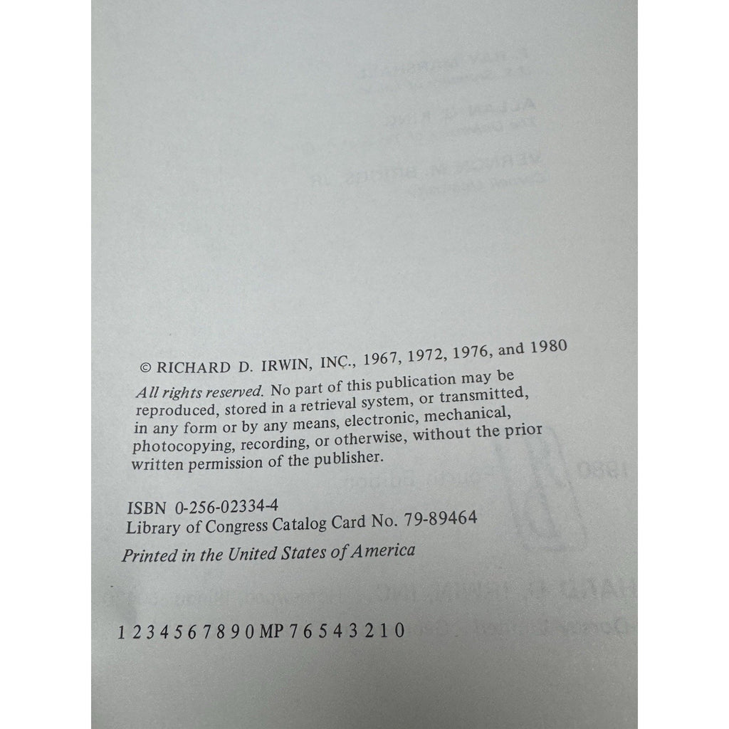 Labor Economics Marshall King Briggs 1980 4th Ed Wages Trade Unionism HC