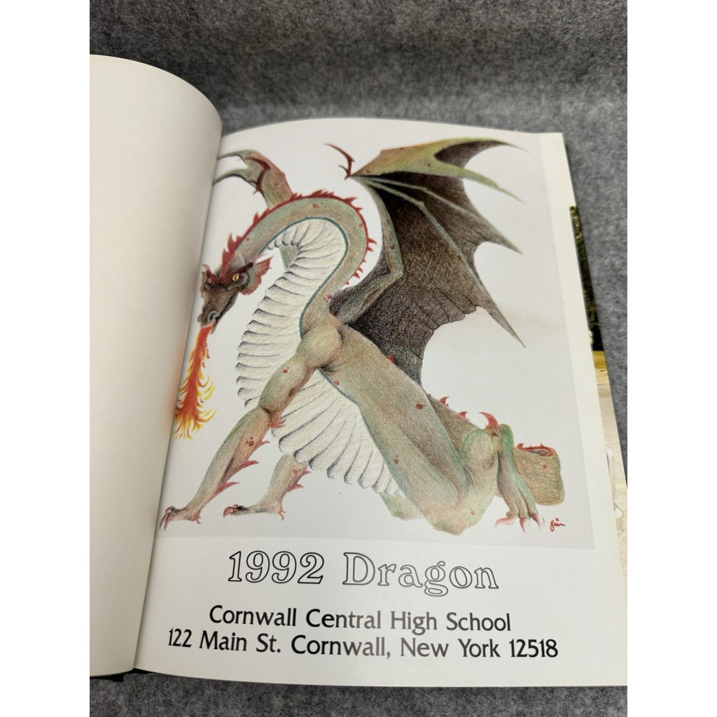 1992 Cornwall Central High School Dragon Yearbook Cornwall NY Hardcover