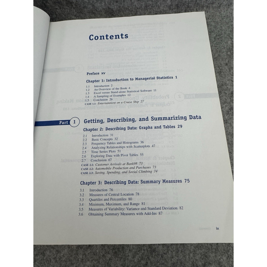 Data Analysis for Managers with Microsoft Excel 2nd Ed HC CD 2004