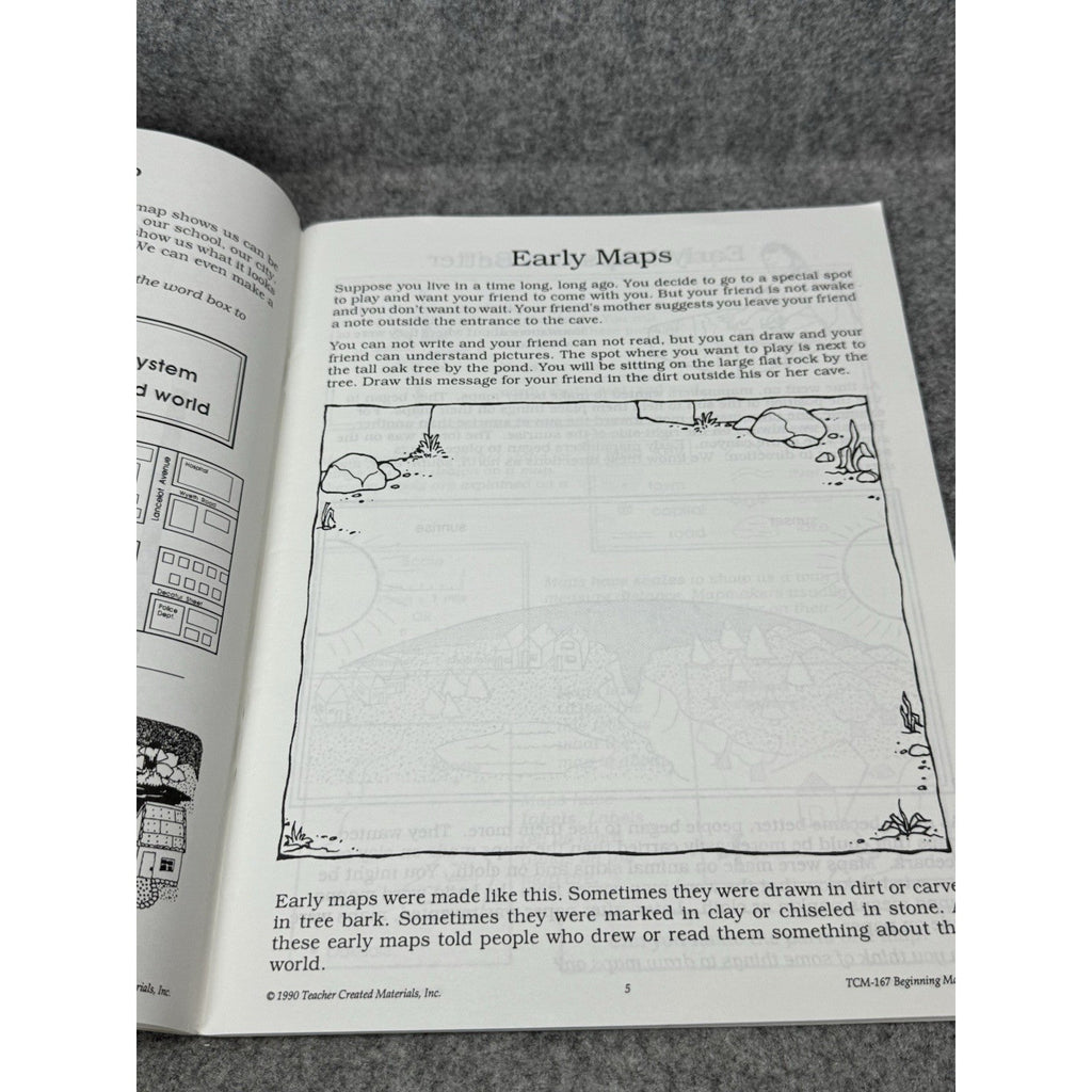 Beginning Map Skills 1990 Geography Workbook Primary Teacher Created Materials