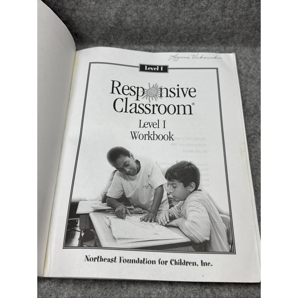 RESPONSIVE CLASSROOM Level I Workbook