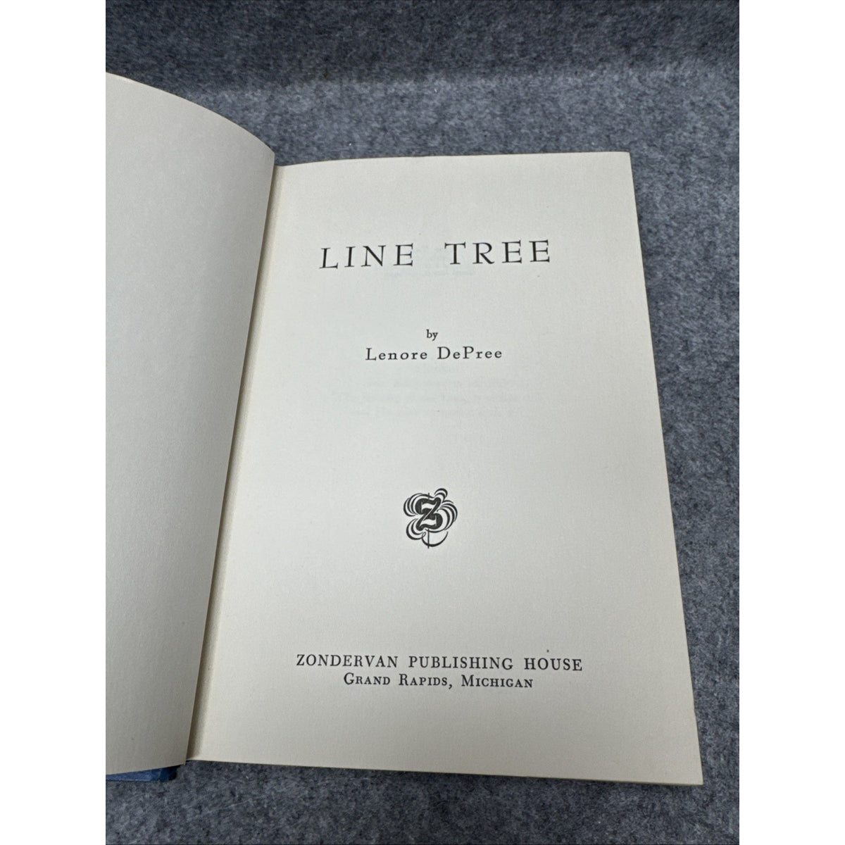 Line Tree [Hardcover] Lenore DePree [1958] FIRST Edition