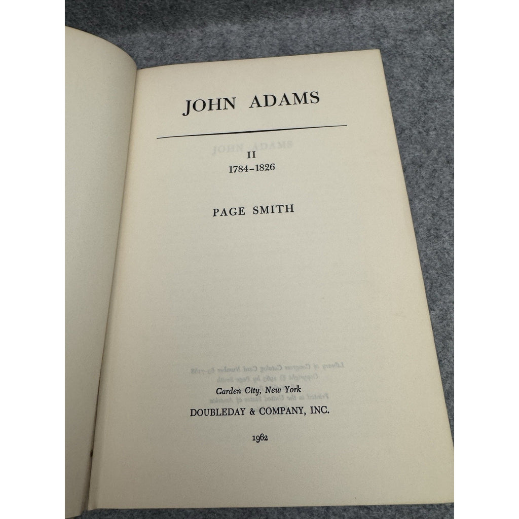 1963 John Adams Vol II 1784-1826 Page Smith 1st Edition HC