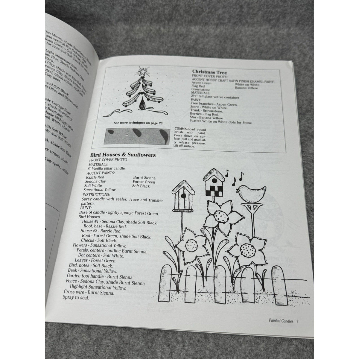 1995 Painted Candles Pam Gregg Julie McGuffee Tole Painting Pattern Book 3149