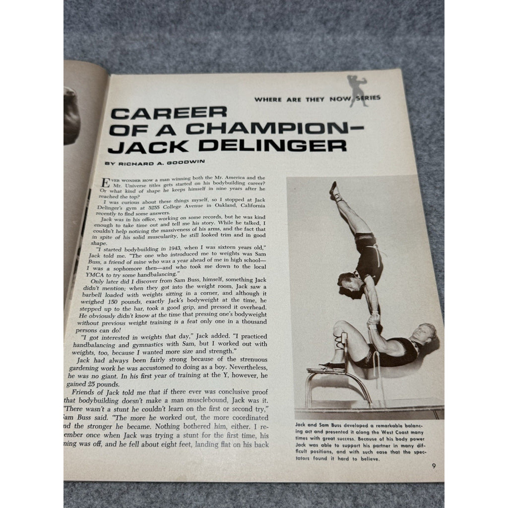 Muscular Development Feb 1966 Elmo Santiago Mr Universe Bodybuilding Magazine