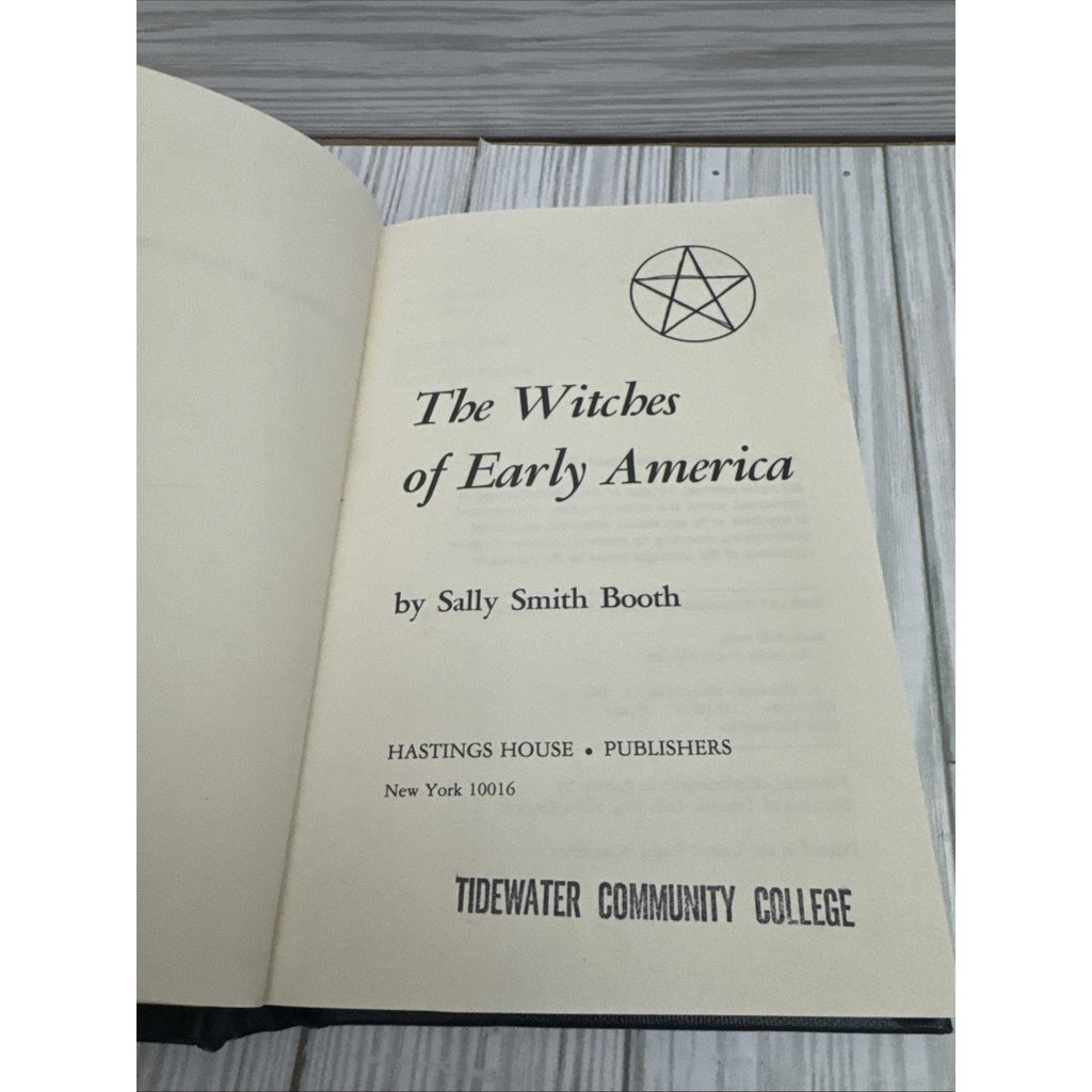 The Witches of Early America by Sally Smith Booth 1975 HC