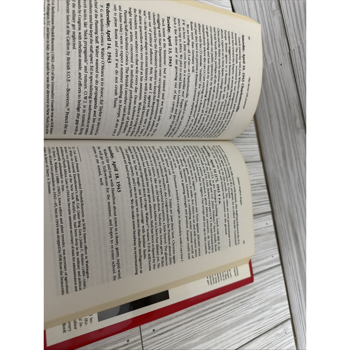 WARTIME WASHINGTON: THE SECRET OSS JOURNAL OF JAMES By James Grafton Rogers VG