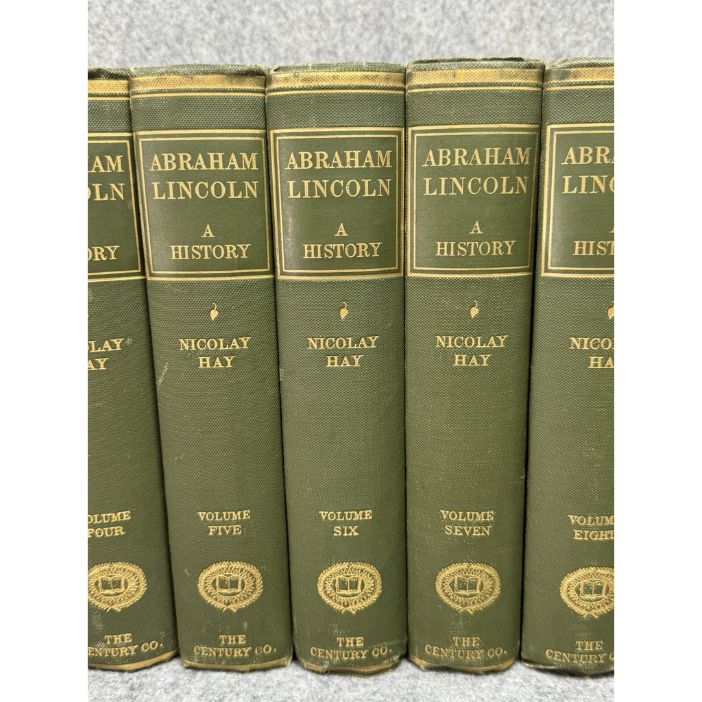 Abraham Lincoln A History 1890 Nicolay Hay First Edition 9 Vol Set 2-10 Rare
