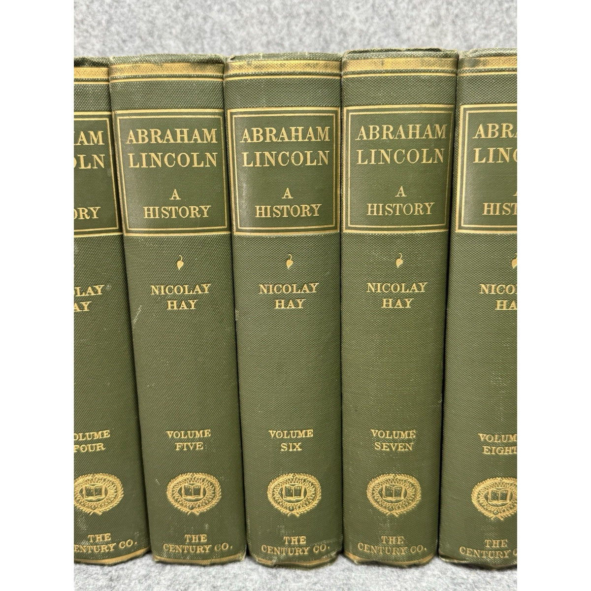 Abraham Lincoln A History 1890 Nicolay Hay First Edition 9 Vol Set 2-10 Rare