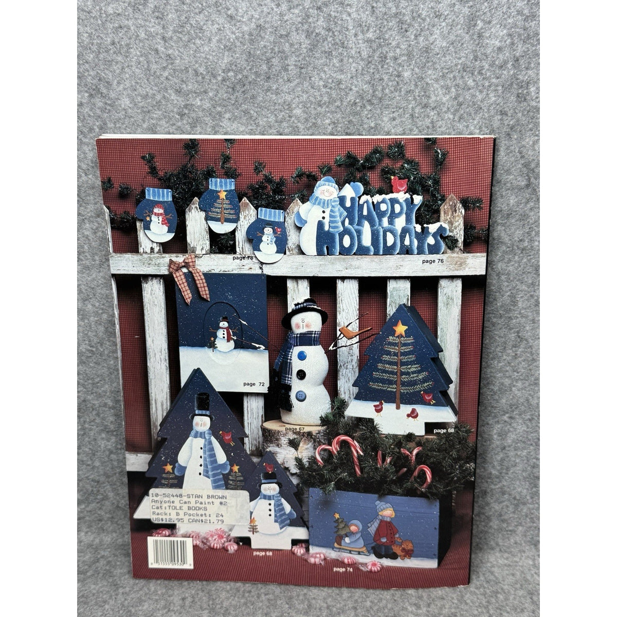 1997 Anyone Can Paint Book 2 Pat Olson Tole Painting Patterns Folk Art Christmas