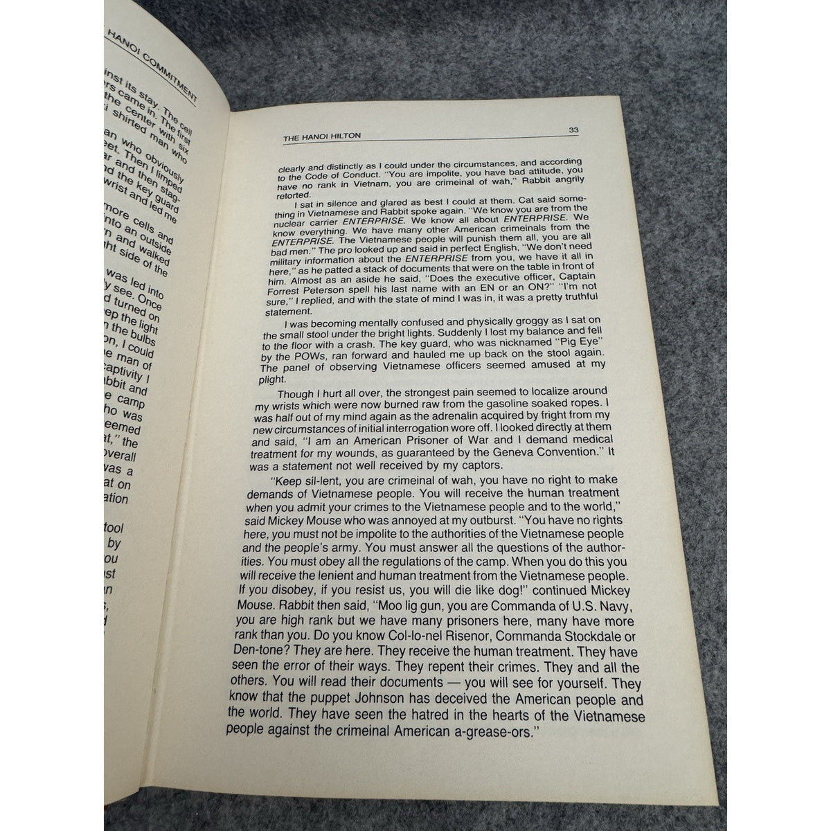 1981 The Hanoi Commitment James A Mulligan Signed Vietnam POW Memoir HC