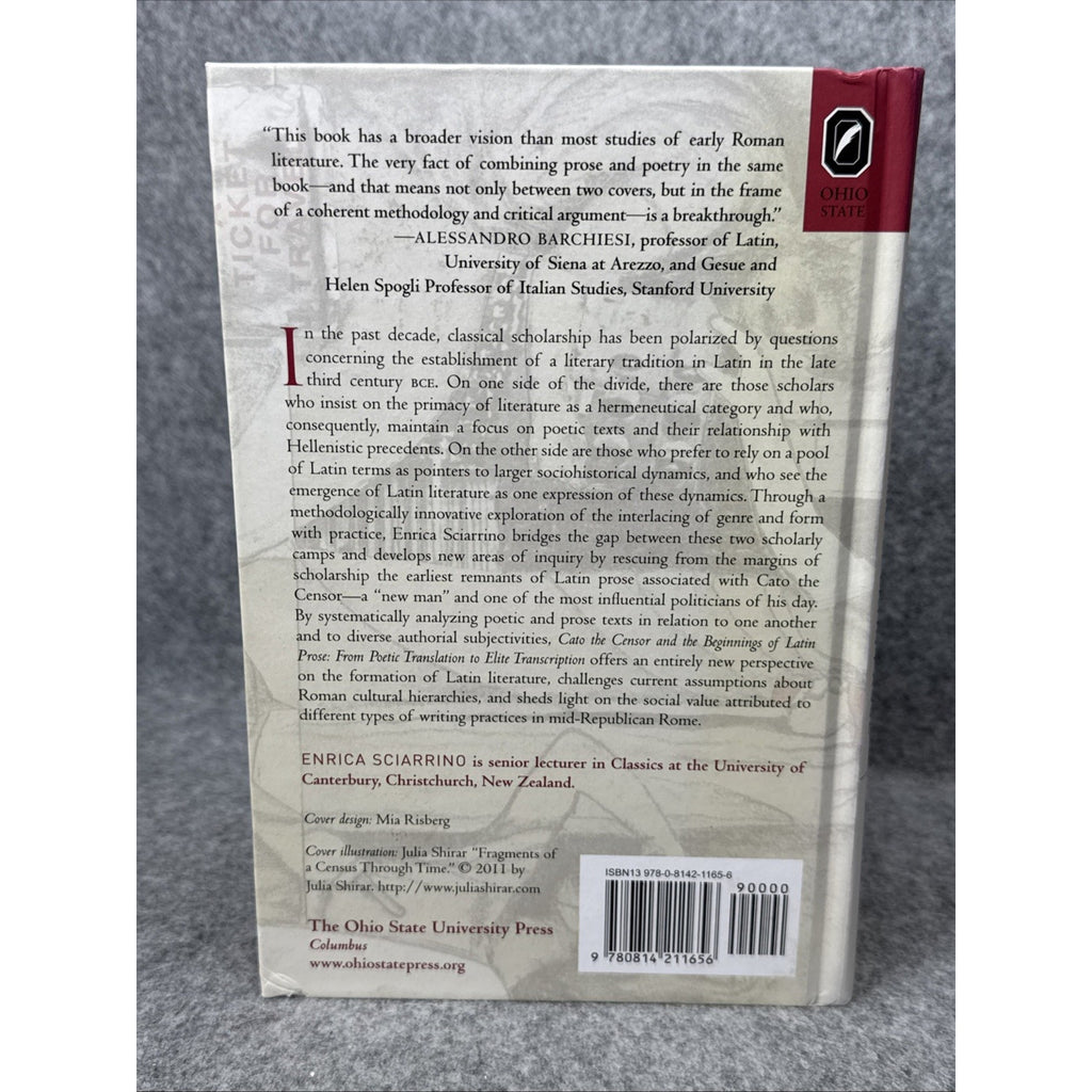 Cato the Censor and the Beginnings of Latin Prose : From Poetic Translation...