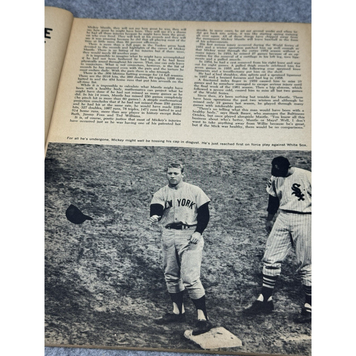 1965 Baseball Yearbook Magazine Mickey Mantle Bob Gibson Dick Allen Dean Chance