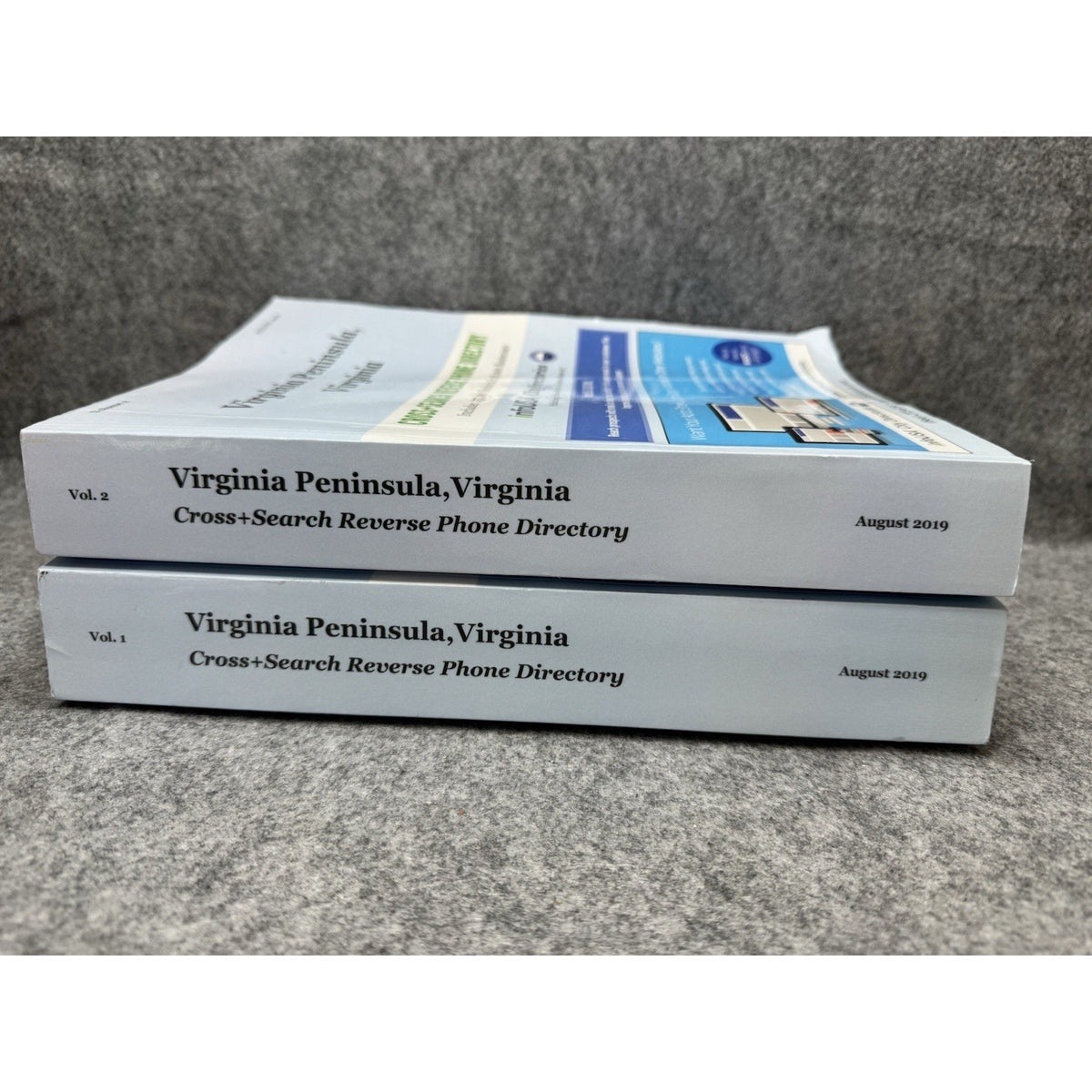 Virginia Peninsula Reverse Phone Directory 2 Volume Set Residents Businesses